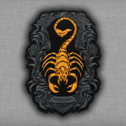 Parche bordado con logotipo de escorpión para planchar, regalo de velcro del zodiaco